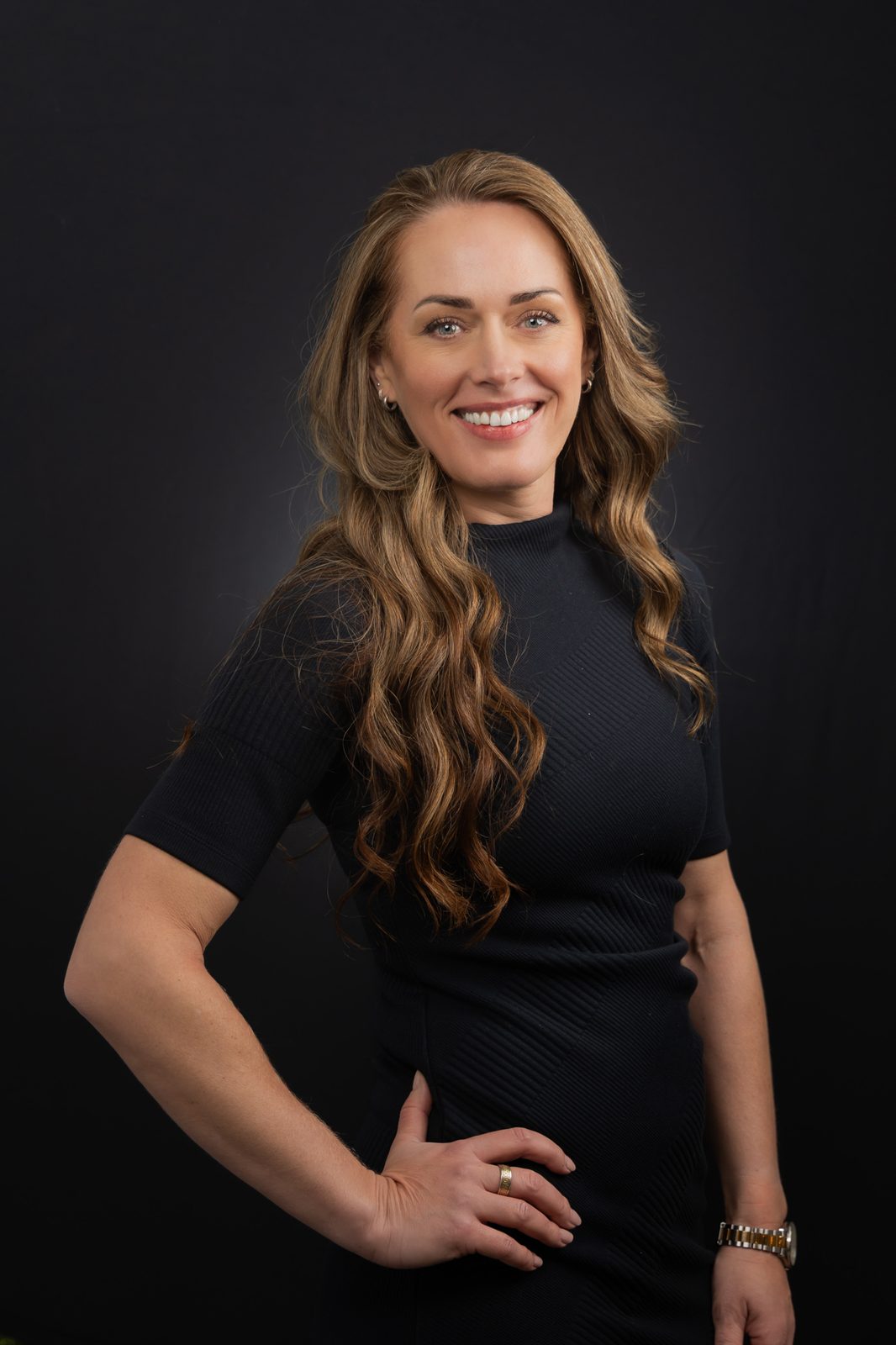 Polished professional headshot from a branding session in Wisconsin